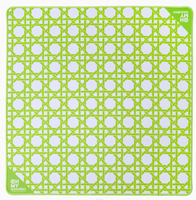 Tapis de Mahjong Américain de Luxe Pliable et Moderne 80x80cm (31.5x31.5 pouces) en Feuilles de Bambou Bleues Antidérapant en Caoutchouc