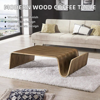 Table basse en bois moderne et contemporaine avec design à panneaux pour salon et chambre à coucher, mobilier minimaliste pour la maison, table convertible