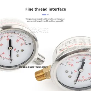 Высококачественные недорогие манометры из нержавеющей стали 304 (2,5 дюйма/63 мм) с нижним подключением для измерения давления глицерина, воды, газа и масла - Product Image 4