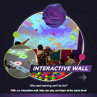 Sistema de Juegos de Proyección Interactiva con Múltiples Puntos de Contacto, Pistola de Juguete de Espuma Suave para Interiores, Dispositivo de Juego Interactivo de Disparos en la Pared