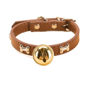 Mehrfarbige Optionen für Kleinhunde Teddy Bär Hund Bichon Frise Verstellbares Halsband mit Krallenabdruck-Knochen-Verzierung - Product Image 3