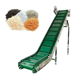 Steel Fedder Inclined Flat Straight PVC Belt Conveyors with Flights or Cleats