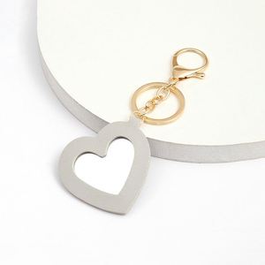 Heart-Shaped Makeup Mirror Keychain Portable Pocket Makeup Mirror Promotional <b>Keyring</b> Gifts - Product Image 2