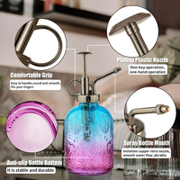 Arrosoir vintage en acier de 1000 ml, petit format, pour intérieur et extérieur, avec vaporisateur de 360 ml, durable, pour plantes d'intérieur, succulentes, cactus