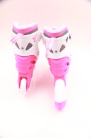 Usine directe rose professionnel PVC extérieur patins à roues alignées réglable rouleau clignotant agressif pour filles et garçons