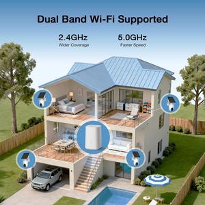 Cámaras de Seguridad Solares Inalámbricas para Exteriores con Almacenamiento Local, Sistema de Cámara de Seguridad para el Hogar de 6MP, Kit de 4 Cámaras, WiFi 2.4G y 5GHz, IA 360 °   Ver - Product Image 6