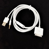 Cable de Carga USB con Conector de 30 Pines a AUX de 3.5mm para Auto, Compatible con iPhone 3G 4G, iPod Touch, Impresora, Computadora iOS, Escáner de Código de Barras
