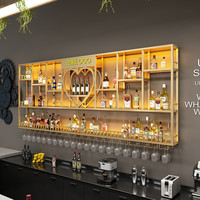 Meubles de bar commerciaux conception présentoirs à vin support de rangement mural vintage étagères à vin murales en fer