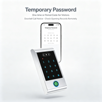 Serrure intelligente Secukey avec reconnaissance faciale et empreintes digitales, entrée et sortie Wiegand, étanche IP67, reconnaissance faciale entièrement automatique