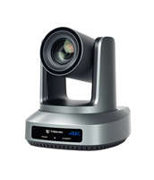 TONGVEO - Paquete de 4 Cámaras PTZ 4K con Zoom 20X y Seguimiento Automático por IA, Controlador de Joystick PTZ, Mezclador de Video, Interruptor POE, Transmisión en Vivo