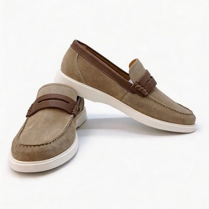Mocasines de Cuero de Gamuza Hechos a Mano para Hombre, Zapatos Casuales de Negocios Sin Cordones - Product Image 4