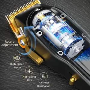 KIKIDO Professional Outlining Trimmer Rechargeable Hair Clippers Home Haircut Kit Cordless Barber Grooming Sets For Men