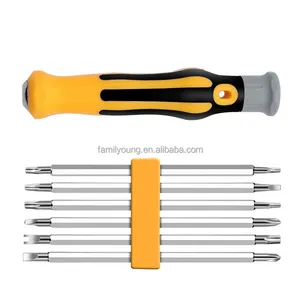 Bộ Tua Vít Lục Giác Torx 6 Trong 1, Dụng Cụ Cầm Tay, Đầu Dẹt, Mũi Khoan Từ Tính