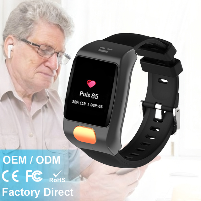 L20Pro Senior Smartwatch 4G GPS SIM Card Teleassistance Medical SpO2 BP Fall Detection IP67 SOS Call Reminder GPS Elderly Watch