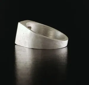 Diseño de moda hecho a mano plata esterlina declaración azul cobre turquesa anillo de sello para hombres mujeres para regalo con sello 925 - Product Image 5