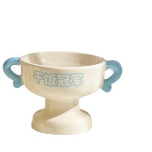 Comedero de Cerámica con Patas Altas y Soporte para el Cuello, Antideslizante, para Comida y Agua de Gatos, Evita Manchas en el Mentón, Específico para Gatos - Product Image 5