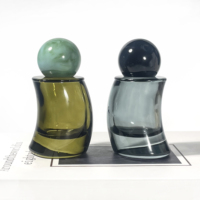 Flacon de parfum de luxe transparent et plat, atomiseur de parfum en verre, pot cosmétique, bouteille d'huile d'olive, flacon de parfum 50 ml, emballage pour épices