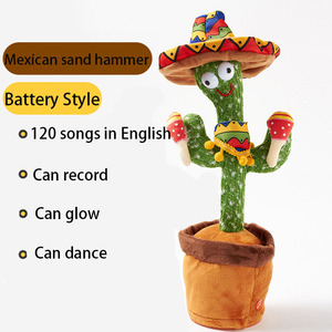 USB Électronique Cactus Bailarin En Peluche Jouet Noël Shake Dancing Cactus avec 120 Chansons Enregistrement Faible quantité minimale <span class=keywords><strong>de</strong></span> commande - Product Image 3