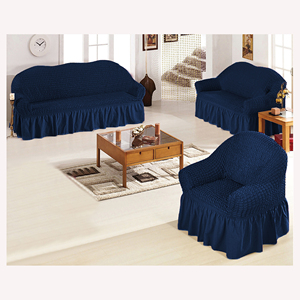 Housse de protection élégante 3D Bubble <span class=keywords><strong>Plaid</strong></span> Spandex Sofa Cover Protector avec jupe Easy Fitted High Stretch <span class=keywords><strong>pour</strong></span> canapés trois places - Product Image 4