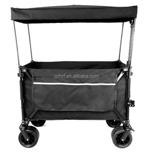 Chariot pliant à baldaquin amovible-Chariot robuste avec <span class=keywords><strong>lit</strong></span> surdimensionné et pli compact - Product Image 2
