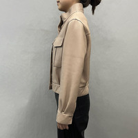 Jancoco nouvelle veste en cuir véritable imperméable de conception à venir femmes veste en cuir courte à la mode personnalisée