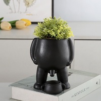 Urinoir en céramique amusant au design Art Déco, statue d'extérieur, vase de table pour plantes succulentes, décoration intérieure, pot de fleurs fantaisie, objet artisanal