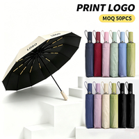 Parapluie pliant à ouverture et fermeture automatiques, revêtement noir anti-UV, parapluie portable soleil/pluie, parasol pliable de voyage avec logo personnalisé
