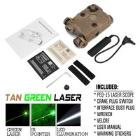 Boîte tactique multifonctionnelle de pointeur laser IR de PEQ-15 pour le guide de 20-22mm