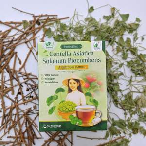 Té Herbal Orgánico Premium con Centella Asiática, 40 Bolsitas de Té, Secado en Frío, Origen Vietnam - Product Image 1