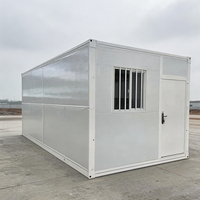 Maison conteneur préfabriquée pliable sur mesure, structure en acier, conception mobile pliable, utilisation en appartement, installation rapide, moderne