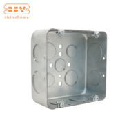Boîtier de jonction métallique carré 4-11/16 po, profondeur 2-1/8 po, en acier galvanisé, pour conduit, vente en gros OEM
