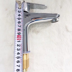 Robinet de lavabo SUS304 à poignée unique, à poser sur le plan, avec cartouche en laiton, mélangeur eau chaude et froide pour meuble de salle de bain - Product Image 3