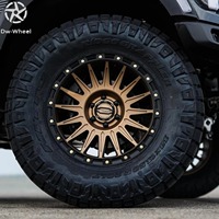 Jantes Beadlock DW Modifiées Forgées Bronze Mat Noir 16 Rayons à Pointe Flèche 17 18 19 20 Pouces Tout-Terrain Adaptées aux VUS et Voitures Tout-Terrain Robustes