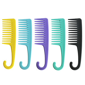 Peigne à <span class=keywords><strong>cheveux</strong></span> à dents larges Grand peigne en plastique avec queue courbe pour démêler les <span class=keywords><strong>cheveux</strong></span> - Product Image 1
