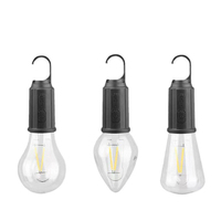 Fil de tungstène lumière chaude camping ampoule atmosphère rétro ampoule rechargeable avec crochet