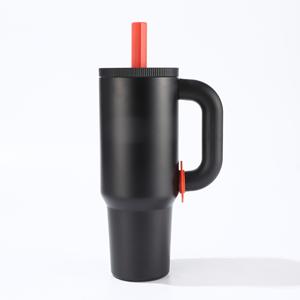 Vaso Térmico Personalizado de Acero Inoxidable de 30oz/40oz con Pajita Abatible, Taza Térmica a Prueba de Derrames y Fugas con Asa, Taza Térmica para Café - Product Image 4