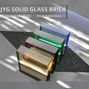 JYG 50*100*200mm Natural Color Solid Glass Brick Building Blocks <b>for</b> <b>Curtain</b> Wall Gym Hall - Product Image 2