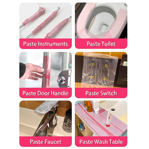 Protège-siège de toilette jetable portable en plastique, anti-salissure, transparent, épaisseur 3 mm, pour voyage et hôtel, protection des éviers, 36 mois - Product Image 4