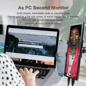 Mini <span class=keywords><strong>Monitor</strong></span> per Laptop Ultra-Largo 1920x480 IPS da 8,8 Pollici, Schermo Secondario Touchscreen Allungabile per PC, <span class=keywords><strong>Bianco</strong></span>, 0ms - Product Image 5