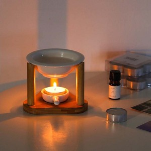 Brûleur d'encens en bois, chauffe-bougie, brûleur de parfum, brûleur à <span class=keywords><strong>fondant</strong></span> parfumé - Product Image 4