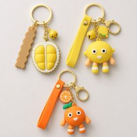 Op maat gemaakte PVC fruitfiguurtjes sleutelhanger groothandel promotionele cadeau souvenir party favor leverancier sleutelhanger