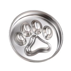 Cuenco lento para perros de acero inoxidable de gran tamaño con diseño de hueso de pescado y huella de pata - Product Image 1