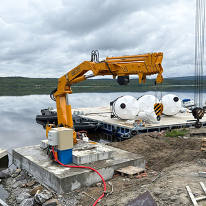 Nueva Grúa de Cubierta para Barcos de 10 y 12 Toneladas para Trabajos en Astilleros y Diques, Grúa Hidráulica Articulada Marina de 12000 kg - Product Image 2