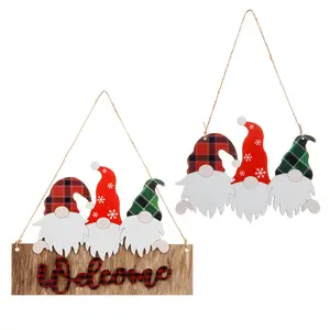 YH-023 Christmas Decoration Welcome Sign Hanging Gnome Ornaments