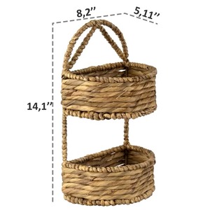 ชั้นวางแขวนทำจากผักตบชวาธรรมชาติ ผู้ผลิตจากเวียดนาม จัดส่งทั่วโลก งานสานมือสไตล์โบโฮ - Product Image 1