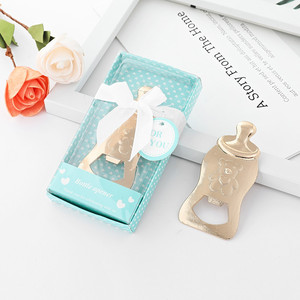Sıcak satış konuk dekorasyon bebek duş kız bebek duş dekorasyonu <span class=keywords><strong>Set</strong></span> şişe açacağı Babyshower Favor - Product Image 2