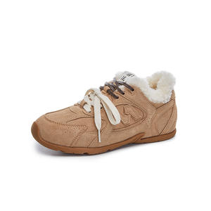 รองเท้าผู้หญิง Mingliu พื้น PVC แบบหนา รองรับด้วย TPU บุผ้าตาข่าย พื้นรองเท้าด้านนอกทำจากยาง แบบผูกเชือก สวมใส่สบาย เหมาะสำหรับใส่ในชีวิตประจำวัน รองเท้าฤดูหนาว - Product Image 1