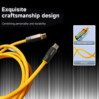 Kabel Pengisian Daya Super Cepat 240w Usb ke Type C Quick Charge dengan Kabel Data Silikon Paduan Tembaga Seng Murni untuk Iphone