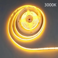 Bande LED COB Super Lumineuse 10m Ultra-Fine Auto-Adhésive DC 12V avec Télécommande pour Décoration Intérieure TV Sans Pression