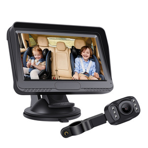 Monitor de bebé de visión nocturna para coche HD AHD de 4,3 pulgadas, cámara pequeña para coche y bebé como ayuda de marcha atrás con monitoreo seguro para cuidador y bebé - Product Image 1